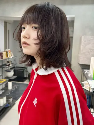 ミディアム カラー ロングウルフ🤍渋谷 🤍Mizukiのヘアスタイル