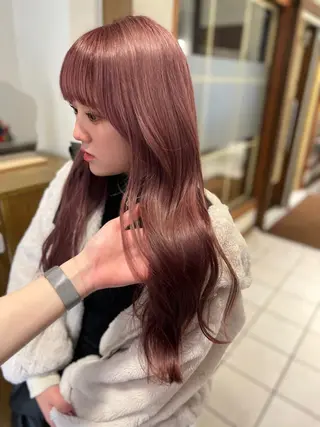 ミディアム 中村未夢🤍ブリーチ なしダブルカラー🤍のヘアスタイル