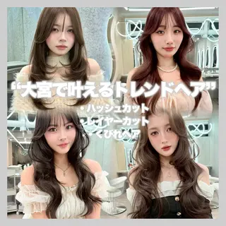 ロング カラー 美髪矯正 ブリーチ なしカラー 柏崎颯刀のヘアスタイル