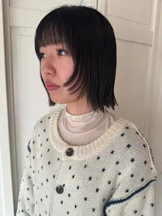 ミディアム カラー ブリーチカラー🎀 韓国風/寺門美優のヘアスタイル