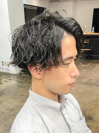 ショート パーマ メンズ メンズパーマ メンズ特化ryoのヘアスタイル