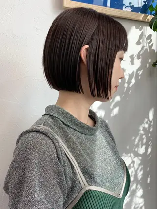 ショート カラー 🧸艶々韓国ヘア 🧁mizunaのヘアスタイル