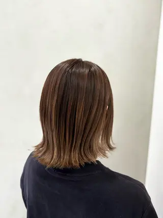 ミディアム カラー ブリーチなし透明感 カラー✨横山 佳希のヘアスタイル
