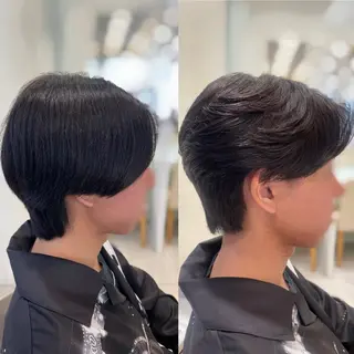 パーマ メンズ センターパート 川島爽楽のヘアスタイル