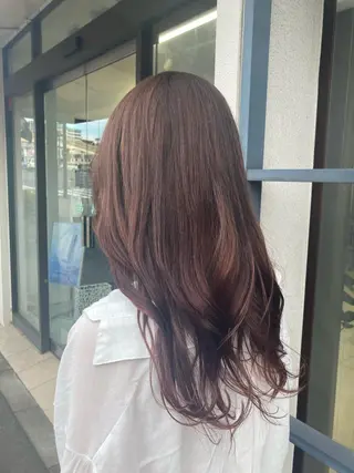 セミロング カラー 透明感カラー 板橋　島村美咲のヘアスタイル