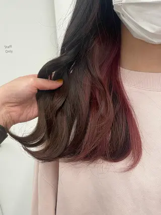 ロング カラー 愛結 暖色カラー🎀🩰のヘアスタイル