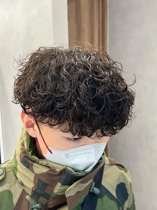 パーマ メンズ 浜野 泰斗のヘアスタイル