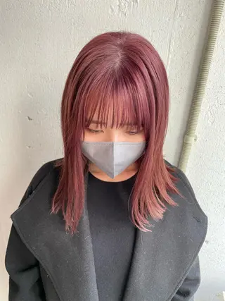 セミロング カラー hisano / ハイトーン･透明感のヘアスタイル