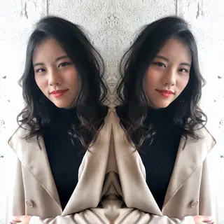 セミロング あらき ちさとのヘアスタイル