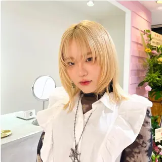 ミディアム カラー 🎀ダブルカラー/ ピンク×ガーリー🎀のヘアスタイル