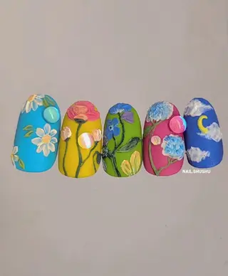 ネイル 3dパーツ/流行り 👧shushu❤️のネイルデザイン