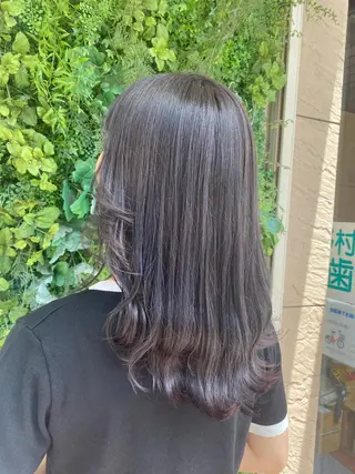 セミロング カラー 透明感カラー/韓国 ヘア🩶yuri🩵のヘアスタイル