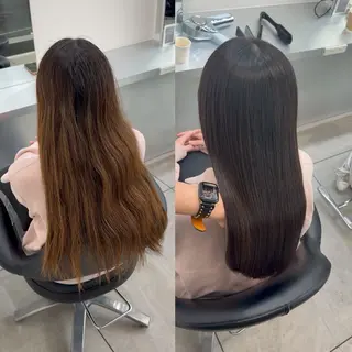 ロング 艶髪/縮毛矯正/ Core mikuaのヘアスタイル