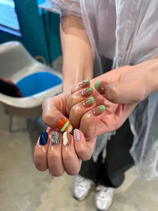 ネイル キラキラオメメ みずなのネイルデザイン