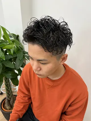 ショート カラー パーマ ヘアアレンジ メンズ 💎髪質改善特化💎 RUITOのヘアスタイル