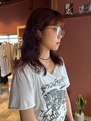 ロング レイヤーカット ボブパーマNo.1のヘアスタイル