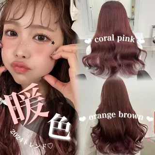 ロング カラー ヘアアレンジ 🫧‪🎀うる艶暖色 🏹Nanako🎀のヘアスタイル