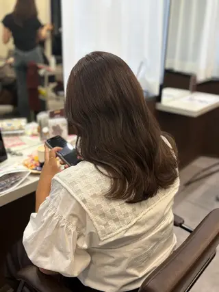 ミディアム カラー 韓国×髪質改善カラー 💎hinaのヘアスタイル