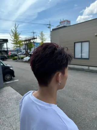 ショート カラー パーマ ヘアアレンジ メンズ A 間明店所属・縮毛矯正/美髪 金沢/tatsukiのヘアスタイル