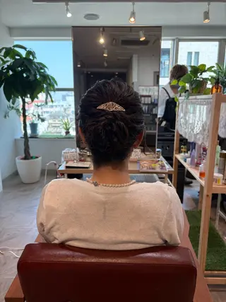 ミディアム ヘアアレンジ 檜山 知可子のヘアスタイル