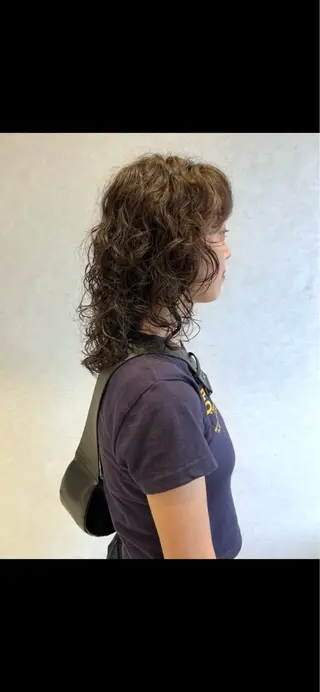 ミディアム パーマ nono/パーマ /顔まわりカット🐈のヘアスタイル