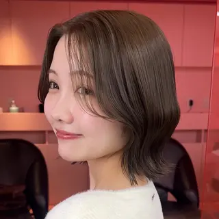 ショート カラー 莉乃/縮毛矯正/髪質 改善/艶カラーのヘアスタイル