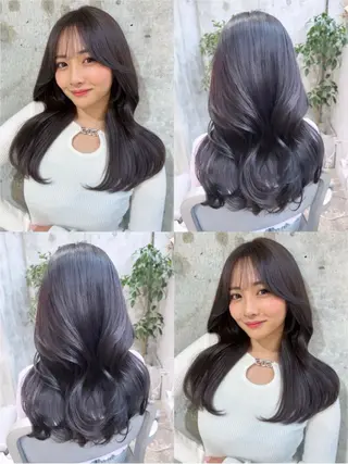 セミロング 新宿/韓国レイヤー 髪質改善カラー/角所のヘアスタイル