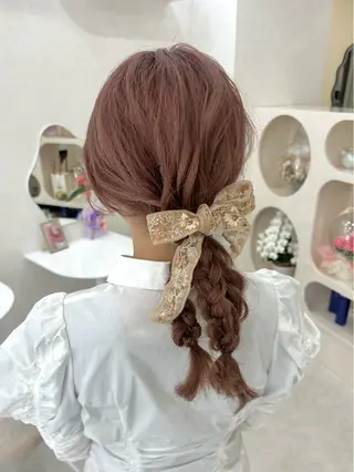 セミロング ヘアアレンジ CheRiR所属・アッシュカラーやアレ ンジ得意🌿RIKOのヘアスタイル