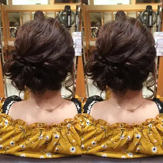 セミロング ヘアアレンジ G LUX(ジールクス)所属・清水 まなのマツエク・マツパデザイン