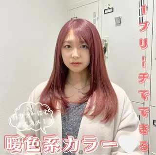ロング カラー ピンクカラー🎀/ ミルクティー🍼花音のヘアスタイル