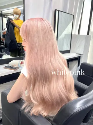 ロング カラー エクステ🩵ブリーチ 韓国ヘア🩵KAEのヘアスタイル