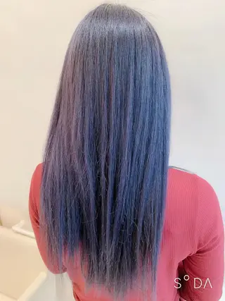 ロング カラー 店長ハイトーンカラー 柞山史奈のヘアスタイル