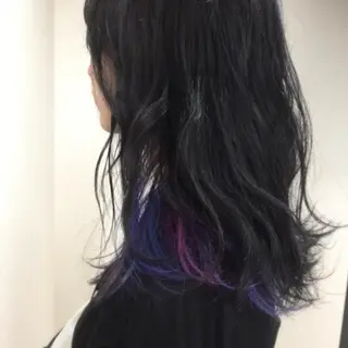 セミロング カラー a rikaのヘアスタイル