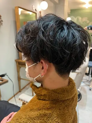 パーマ ぱつボブ/ ショート/YUKIのヘアスタイル