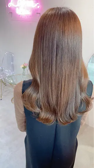 セミロング カラー 新宿/韓国風レイヤー 髪質改善/渋谷直樹のヘアスタイル