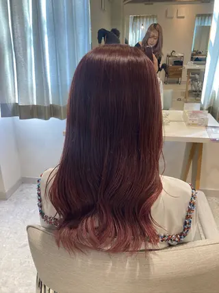 ロング カラー ナルセナツキ 👾ハイトーンのヘアスタイル