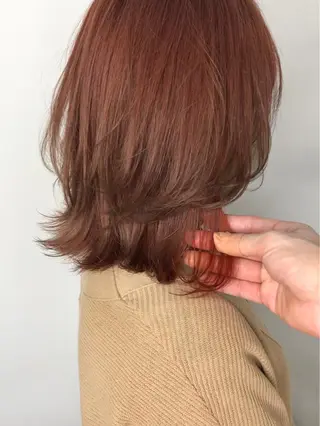 ミディアム カラー wカラー 指名No1かけるのヘアスタイル