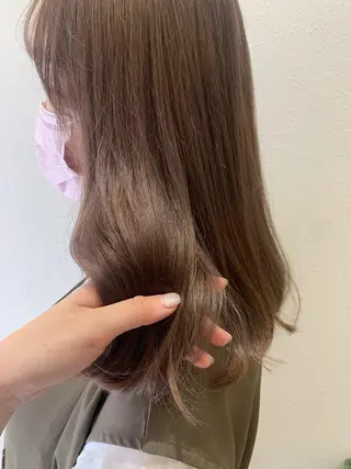 セミロング カラー hub hair レイヤー/透明感のヘアスタイル