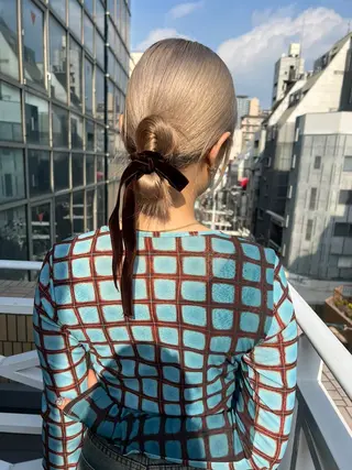 セミロング ブリーチ/ハイトーン /心斎橋/カノンのヘアスタイル