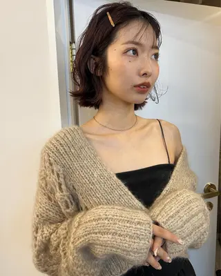 ミディアム レイヤーカット/ 透明感カラーmikuのヘアスタイル