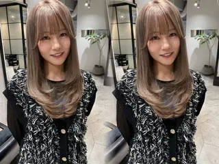 ロング カラー 髪質改善/縮毛矯正 レイヤー/松川匠のヘアスタイル