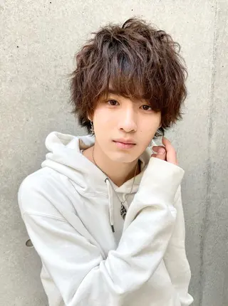 パーマ メンズ Loy所属・メンズヘアの達人 パーマ 縮毛矯正🔷のヘアスタイル
