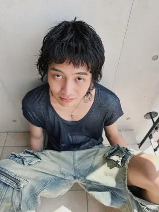 パーマ メンズ 前野 日奈のヘアスタイル