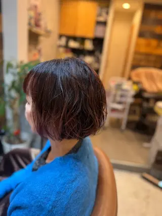 ミディアム パーマ Hair Make  feel   フィール所属・森下 麻美子のマツエク・マツパデザイン