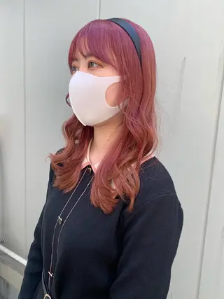 ミディアム カラー 透明感/オリーブ/ グレージュ/YUKAのヘアスタイル