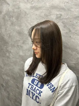 ロング カラー 酸性ストレート/ ボブ/暖色/リコのヘアスタイル