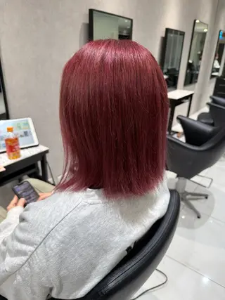 セミロング 🎀ིྀ暖色カラー/ 髪質改善/みどりのヘアスタイル