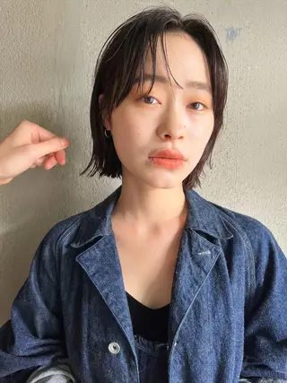 ショート カラー パーマ/レイヤー 岩山丈一郎のヘアスタイル