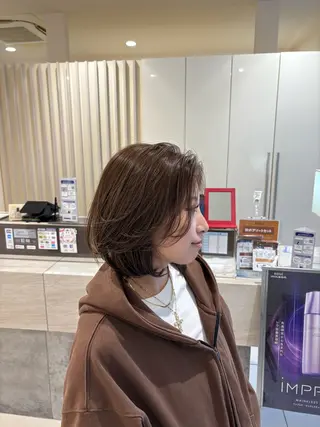 ミディアム 縮毛矯正/艶髪/ チホリのヘアスタイル