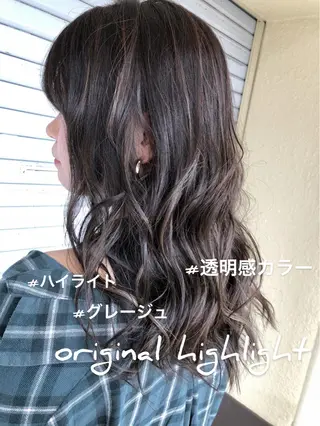 セミロング カラー レイヤーカット匠 イソザキノリユキのヘアスタイル